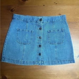 Forever 21 button up denim miniskirt